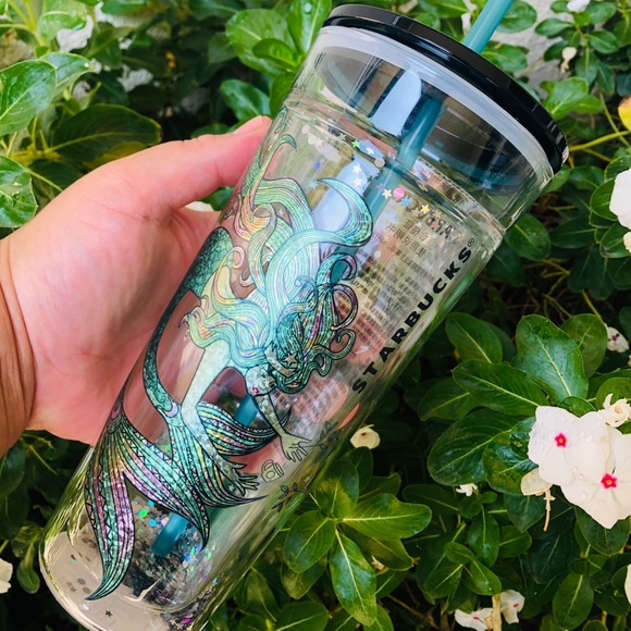 🧜🏻‍♀️LAST🧜🏻‍♀️ Starbucks Anniversary Glass Cup - Picture 1 of 4